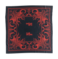 Schwarzes Club Inferno Bandana von Domiziana mit rotem Flammen-Print und Schriftzug